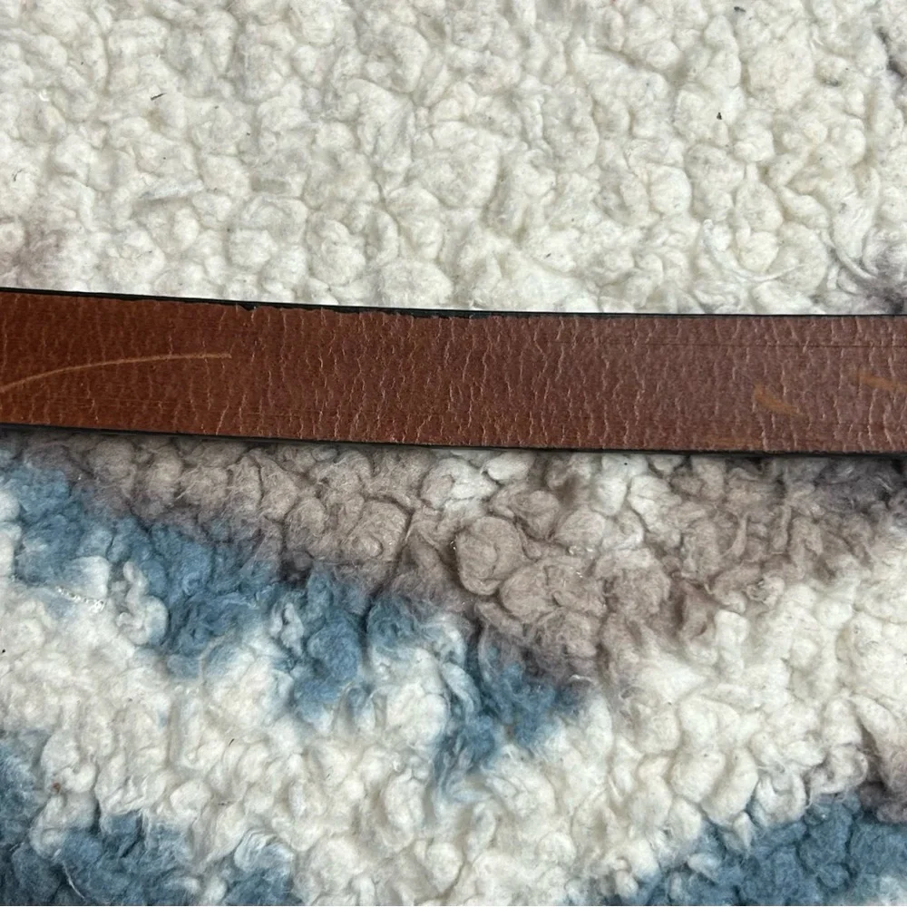 Antony Morato Leather Belt Sz Large Logo Buckle Fastening Brown